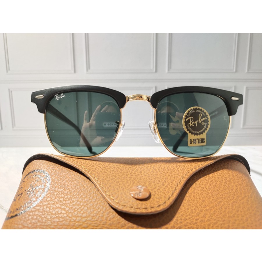 Kacamata Rayban Clubmaster 3016 Black Gold Original