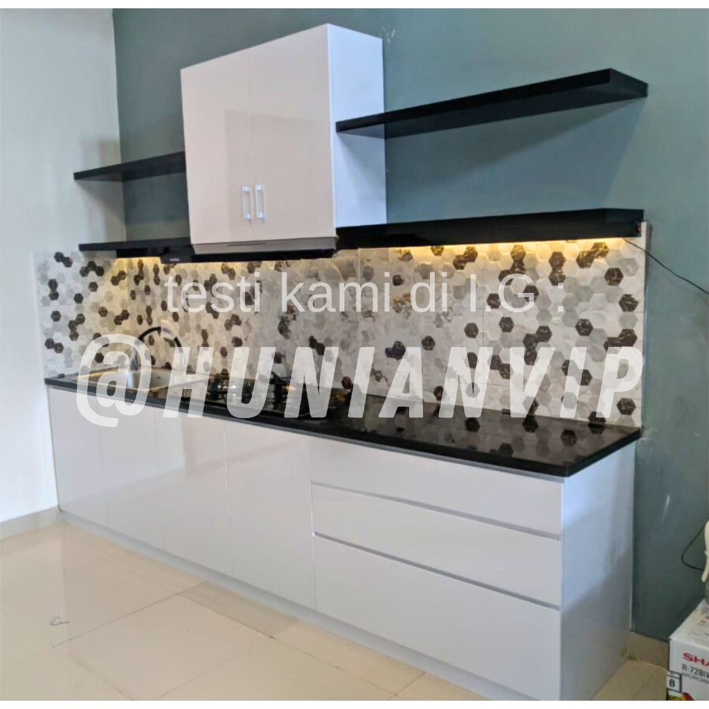 kitchen set aluminium acp minimalis terpasang surabaya