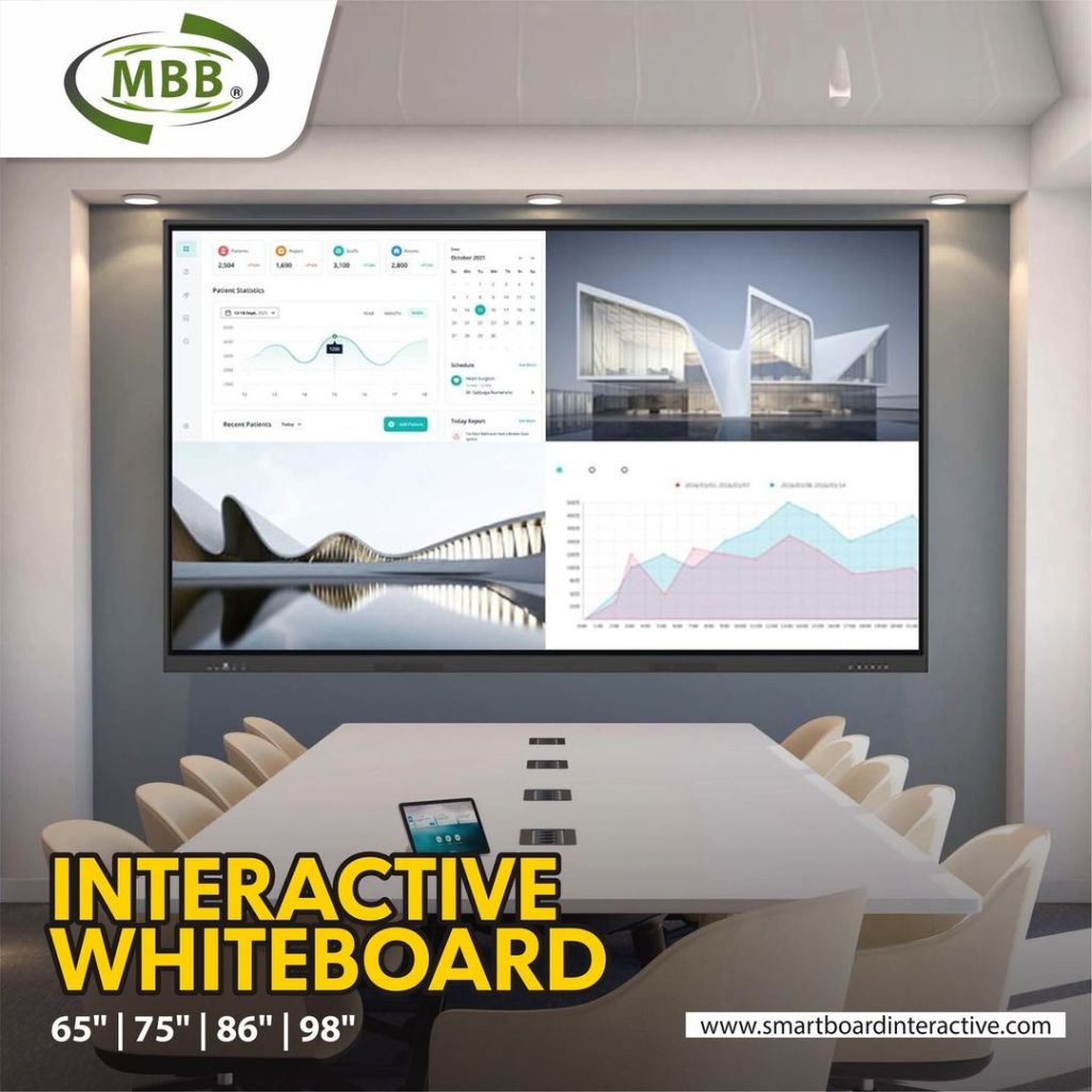 Interactive Whiteboard 65 Inch | Dual OS - Android dan Windows | OS Android 11 + Windows core i5 |  