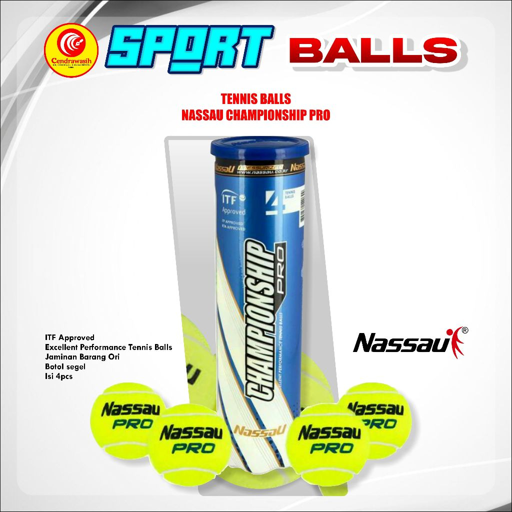 BOLA TENIS/KASTI BARU ISI 4 NASSAU/KASTI/OLAHRAGA/BOLA