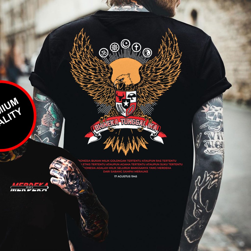 TSHIRT - PLURALISME - KAOS INDONESIA - KAOS PANCASILA - KAOS GARUDA INDONESIA  - KAOS BHINEKA TUNGGA