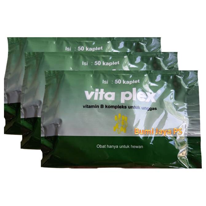 VITA PLEX Kaplet 50 butir | Vitamin B Kompleks Ayam / Unggas