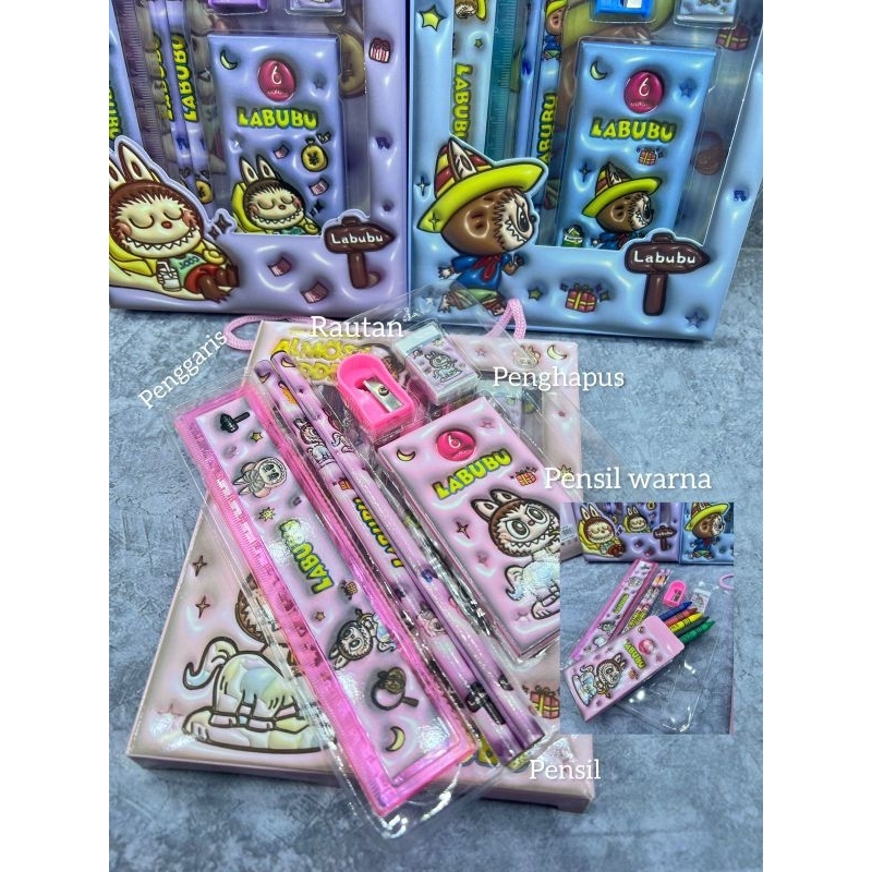 

Labubu Pensil Warna-warni | ATK LABUBU SET