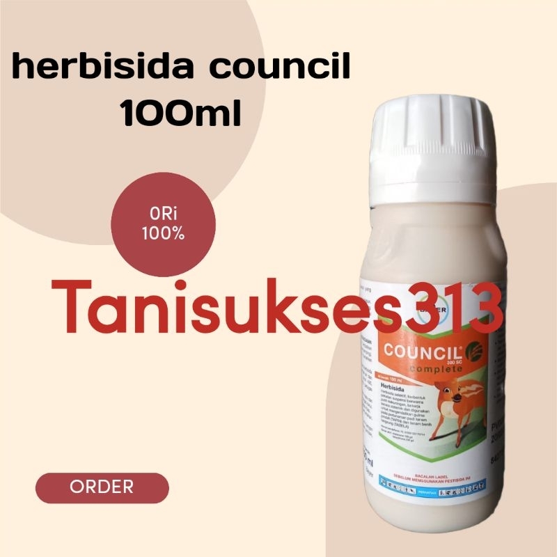 Herbisida council 50ml herbisida pembasmi gulma tanaman padi council 50ml