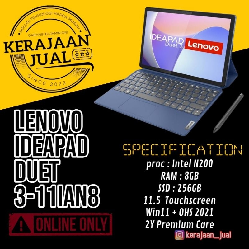 LAPTOP LENOVO IP DUET 3-11IAN8