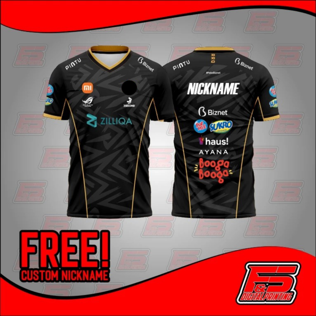 JERSEY RRQ 2022 S10 BISA CUSTOM NAMA