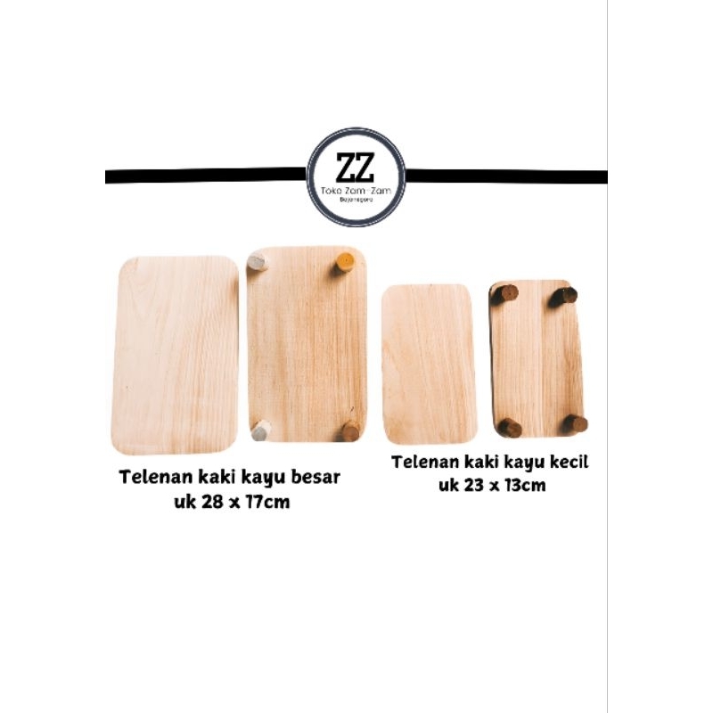 (1pcs) talenan kayu segi kaki bulat/alas pemotong buah sayur natural/telenan kayu kaki bulat