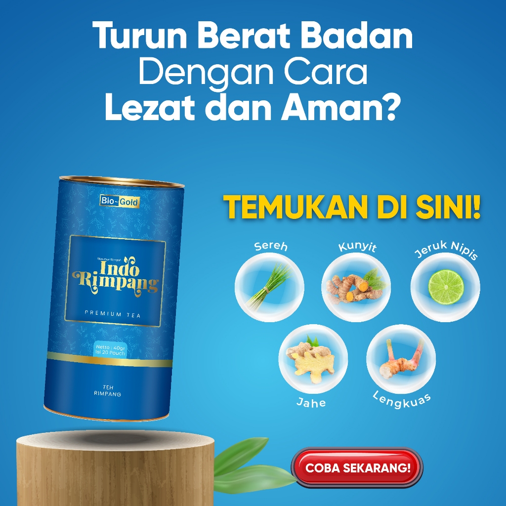 

BIO GOLD TEH INDO RIMPANG BPOM Premium Tea Celup Bahan Herbal Alami Bantu Menurunkan Berat Badan