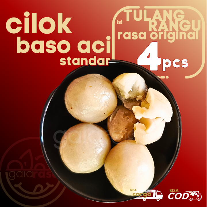 

Baso Aci CILOK STANDAR 4pcs pentol isi TULANG RANGU/Rawan Ayam ORIGINAL by GaiaRasa