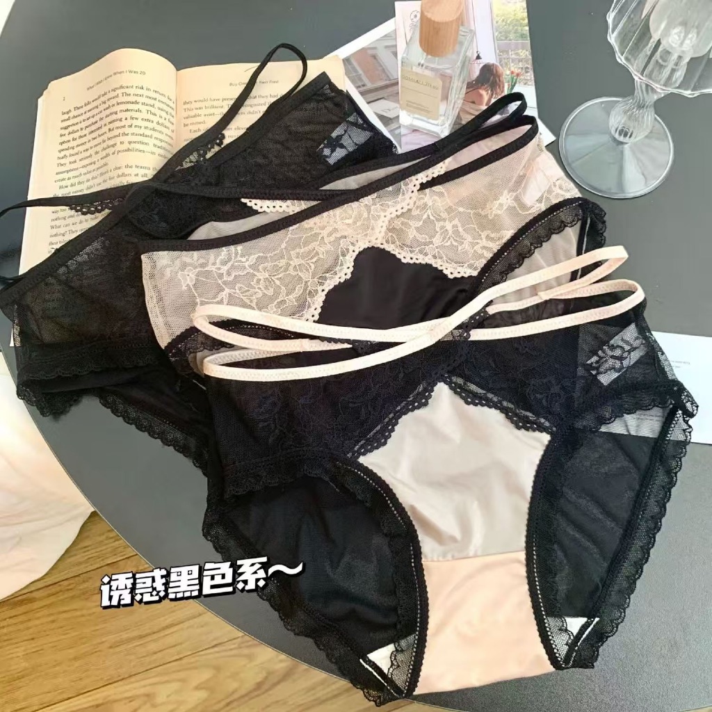 Fairygirl.id Celana Dalam Wanita Renda Seksi CD Renda g string wanita transparan tali samping Linger