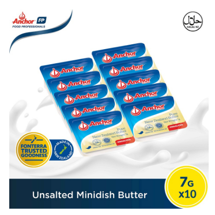 

ANCHOR Mini Dish Minidish Unsalted Butter Mentega MPASI Anchor 7 GR