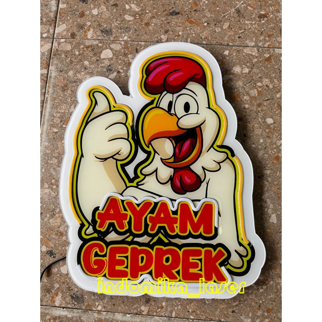 Neon flex logo usaha, logo branding