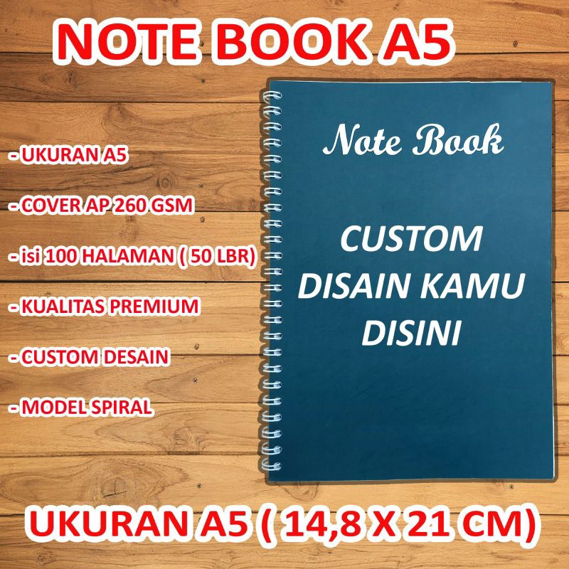 

Buku/NoteBook A5 Hvs polos Cover depan belakang bebas CUSTOM DESIGN MIN. 2 PCS