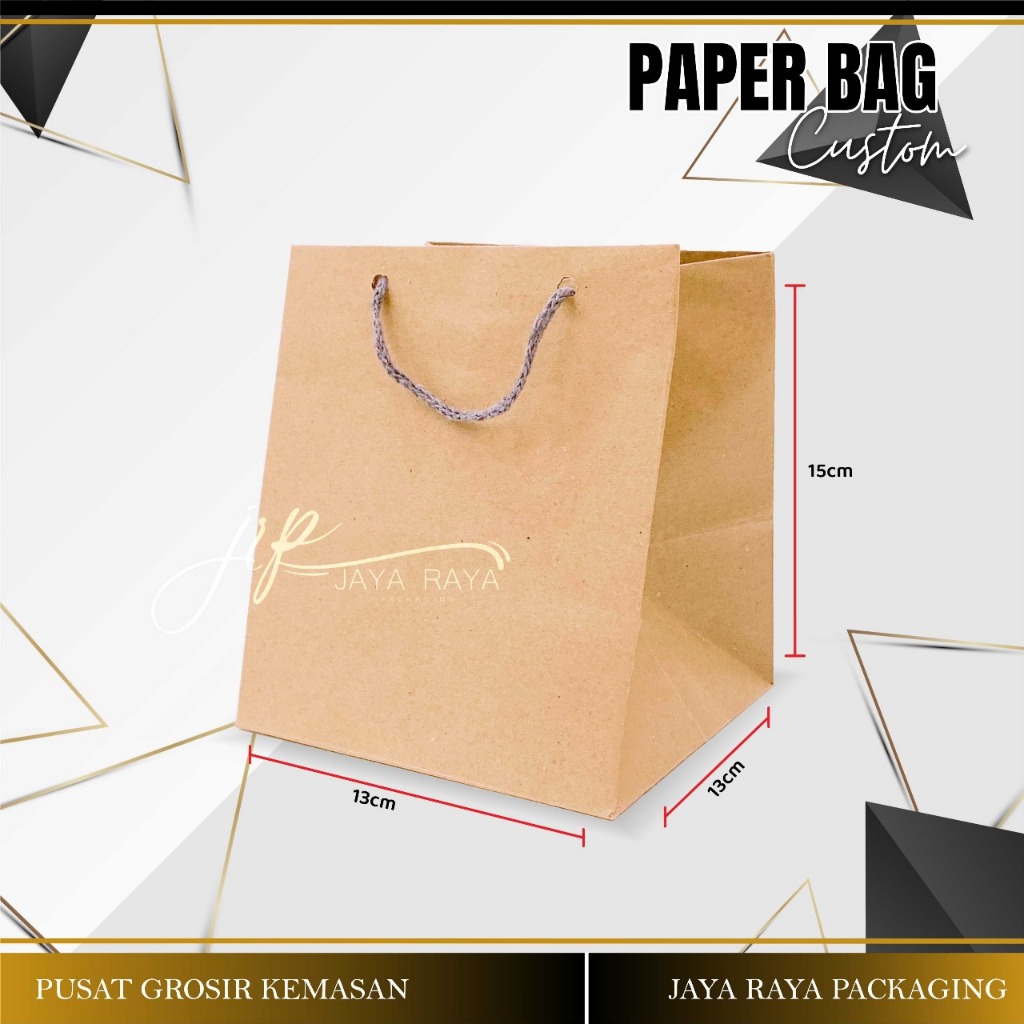 

Paper Bag Coklat Polos R3 Ukuran 13x13x15