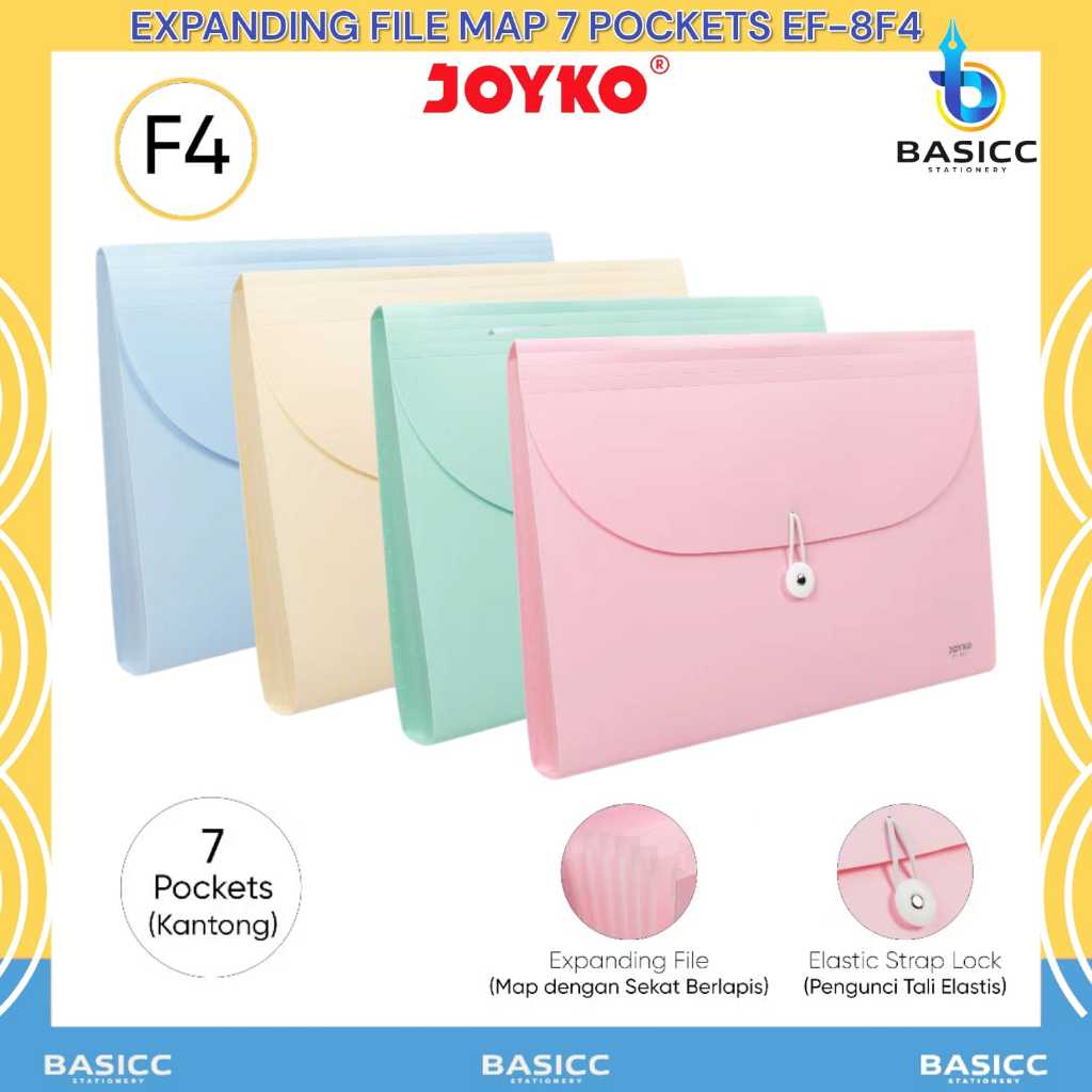 

Expanding File Map Harmonika Joyko EF-8F4 Pastel Color 7