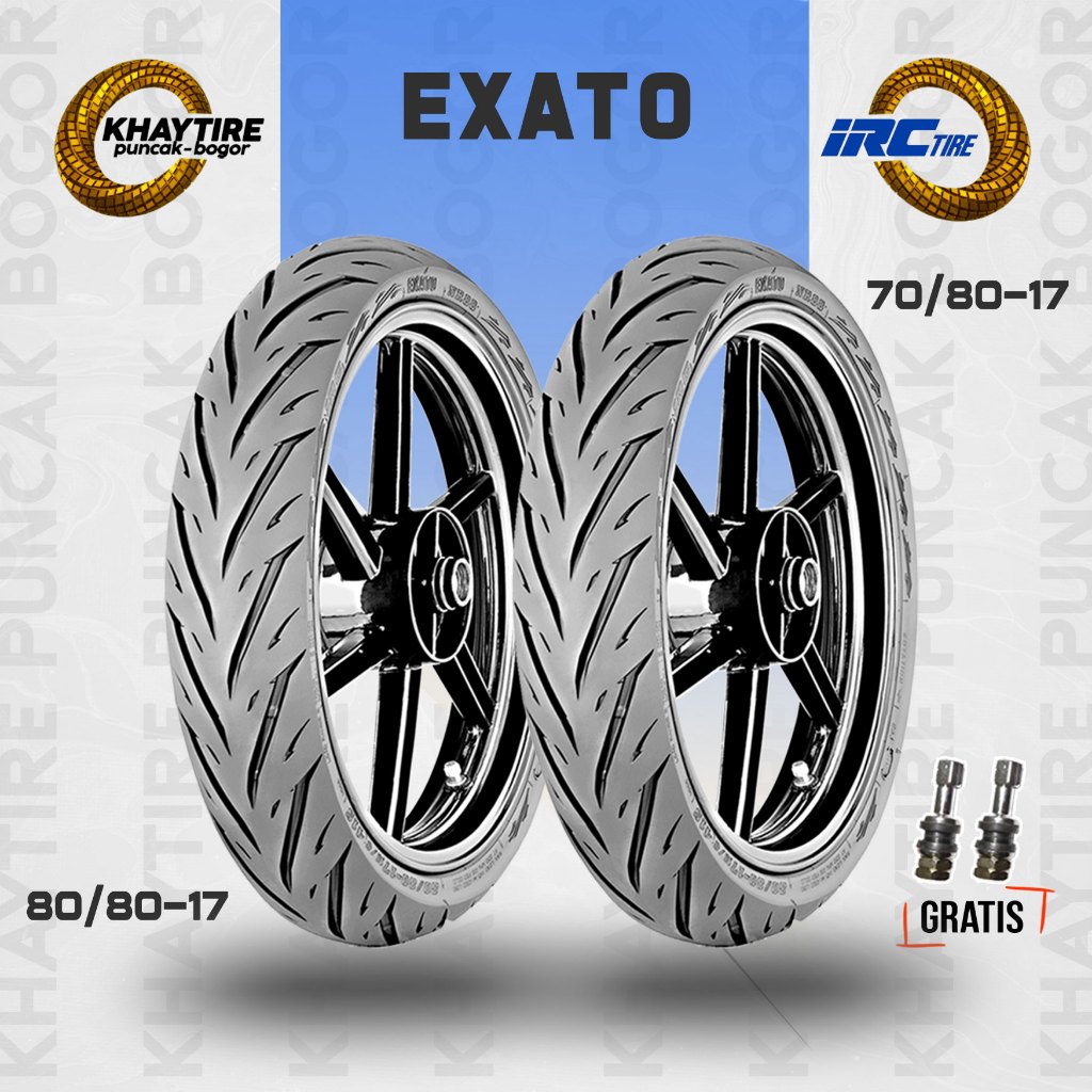 Paket Ban Tubles Motor Bebek IRC EXATO NR88 70/80 - 80/80 Ring 17