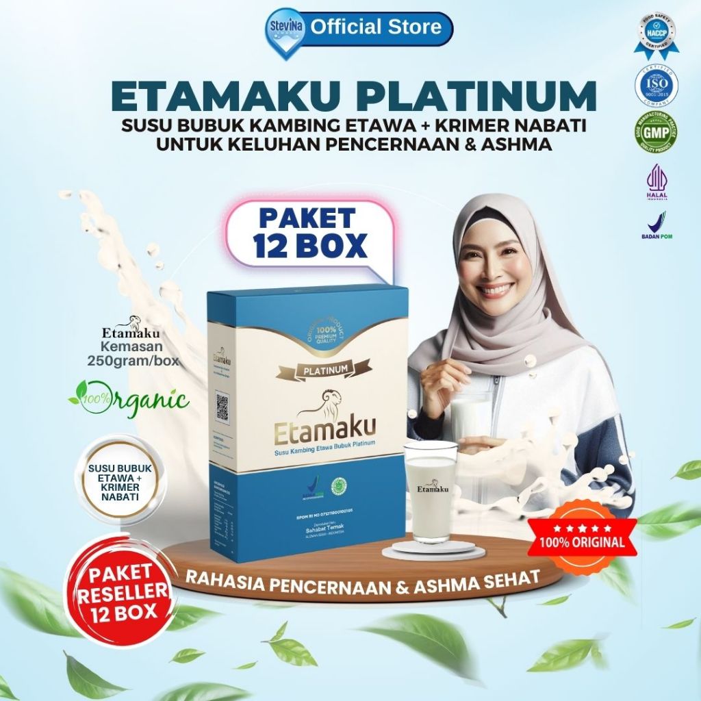 

Susu Etawa Etamaku Untuk Asam Lambung dan Pencernaan Susu Kambing Etawa 250gr PAKET 12 BOX