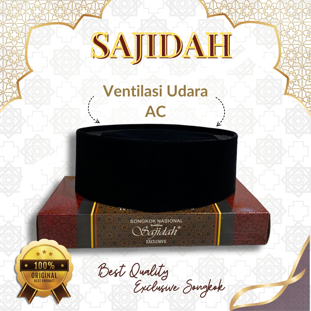 Songkok Sultan Sajidah Beludru Eagle USA Songkok Premium Songkok AC