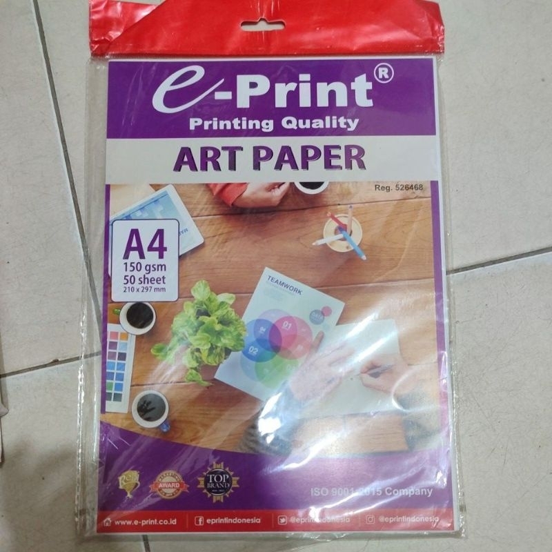 

(50 pcs) Art paper A4 150gsm eprint