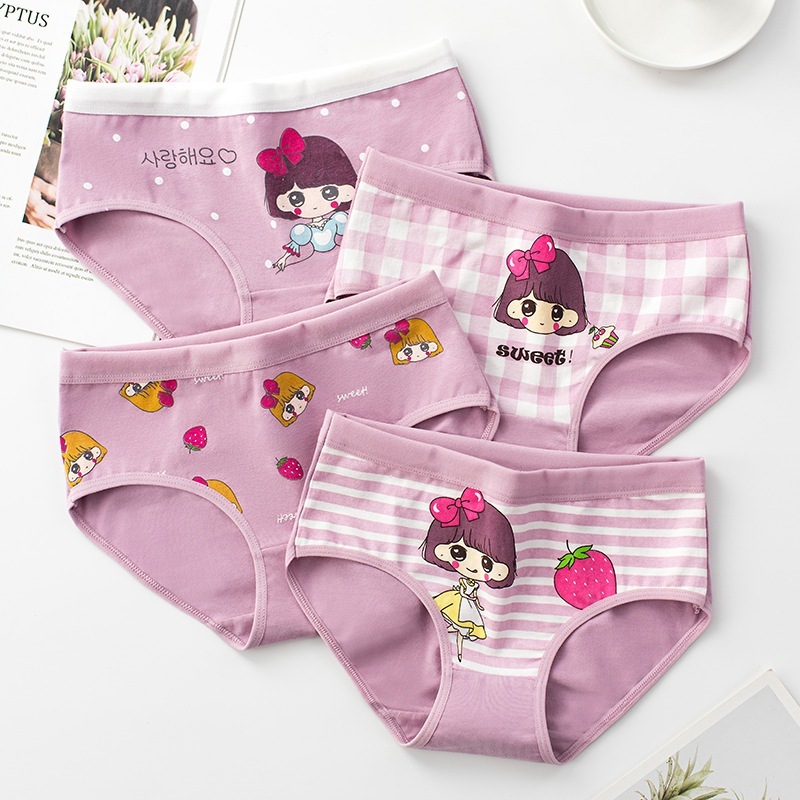 CLICKBRA | CD1897 Celana Dalam Segitiga Anak Perempuan CD Katun Motif Kartun Girl Ungu Purple Lucu