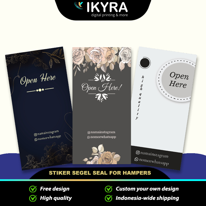 

Cetak Stiker Segel Box Packaging Hampers Custom | Label Box Packaging | Kemasan Hampers | Sticker Label Makanan | Sticker Kemasan