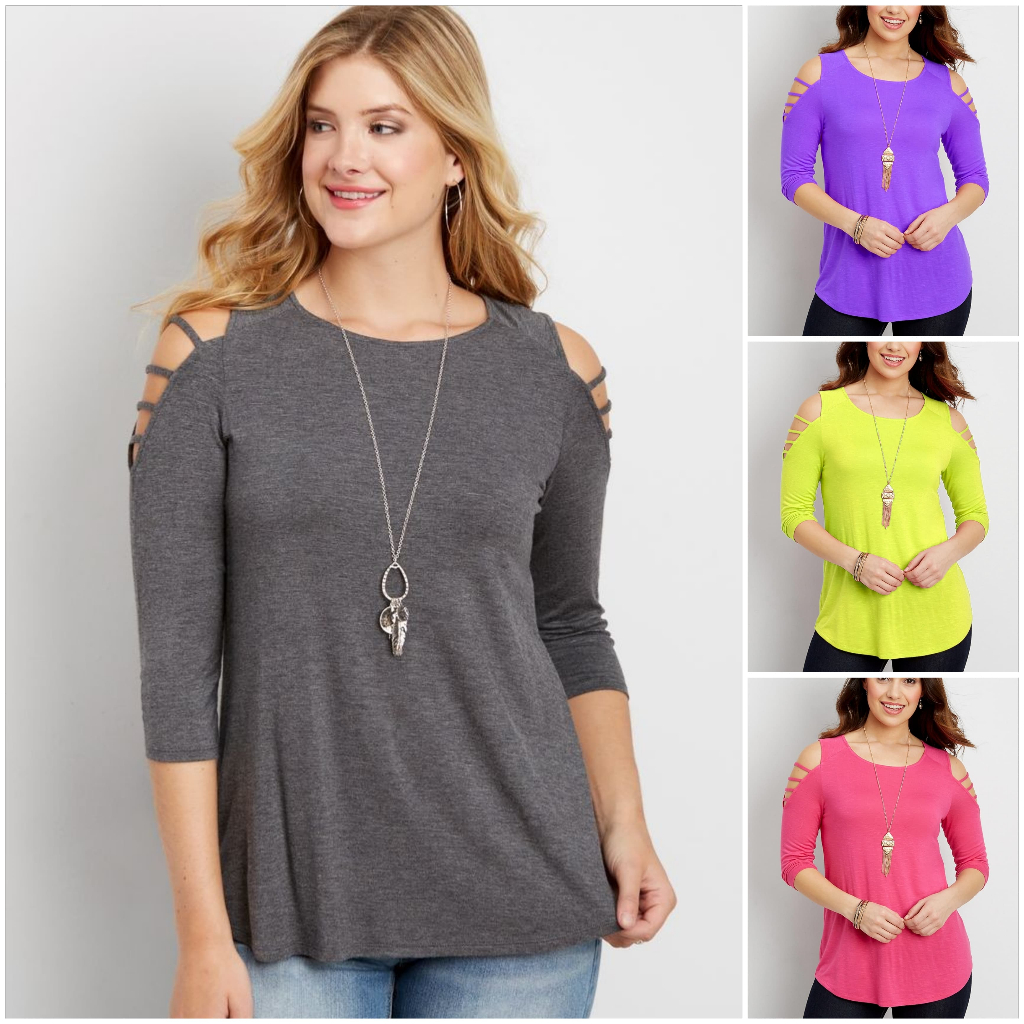 Atasan Maurices 24/7 Strapped Cold Shoulders Tee