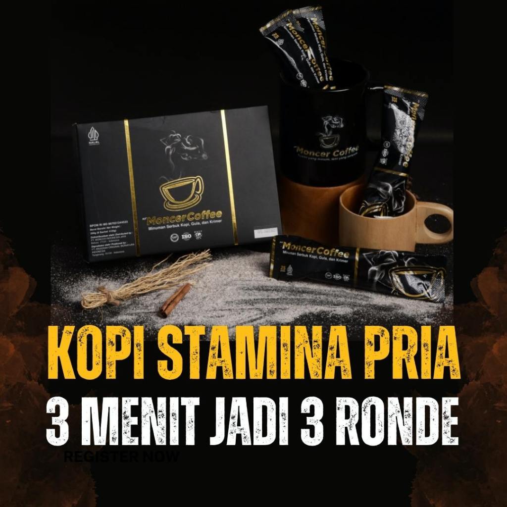 

Kopi Stamina Pria Monnceer Original Coffee Tahan Lama Kuat Alami Herbal Perkasa Di Ranjang Aman BPOM