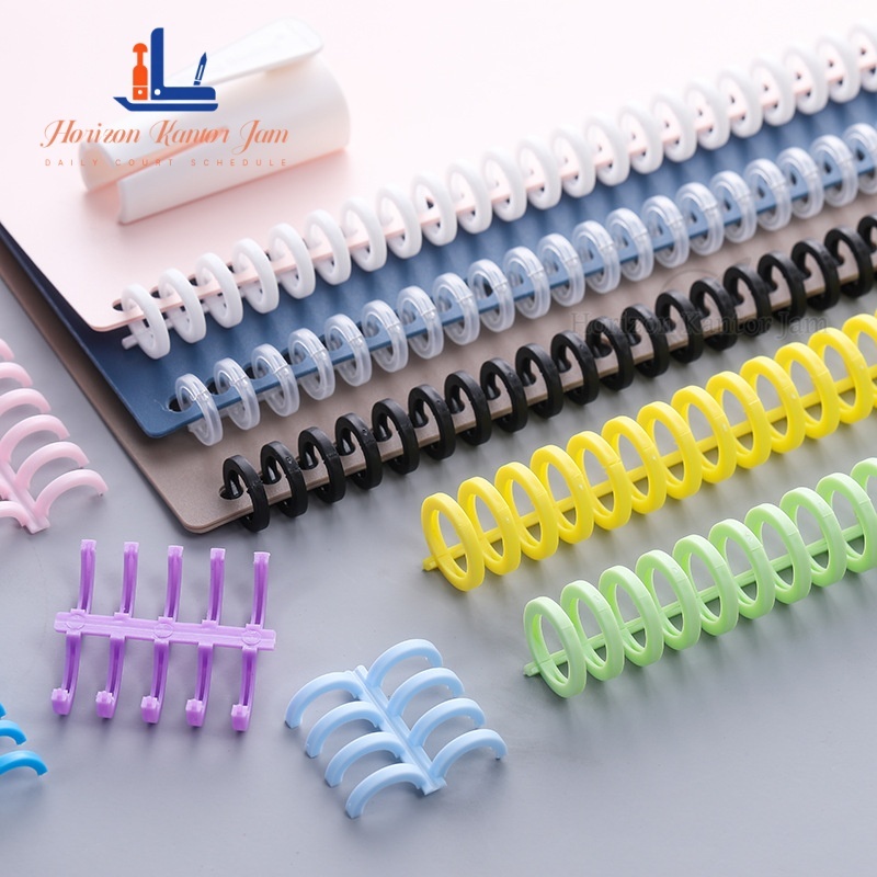 

Binder Strip Pengikat Ring Binder Cincin Spiral Plastik 30 Lubang, Bisa Dipotong DIY Binder Clip 12mm Cincin Binder A4 A5 Yang Dapat Dibongkar Dan Dipotong