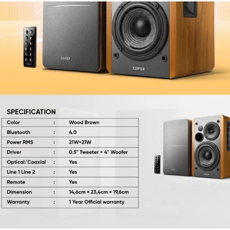 EDIFIER BLUETOOTH SPEAKER R1280DB PROMO