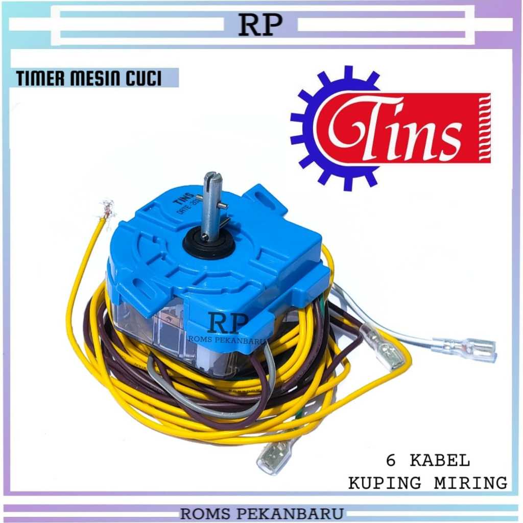 TIMER PENCUCI MESIN CUCI TOSHIBA 6 KABEL KUPING MIRING- TIMER WASH MESIN CUCI 6 KABEL KUPING MIRING 