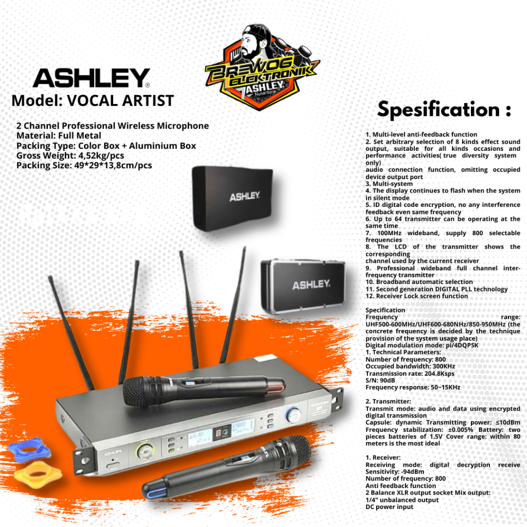 MIC WIRELESS VOCAL ARTIST ASHLEY