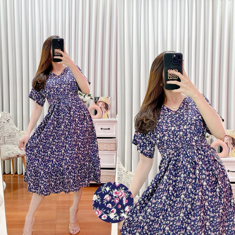daster mahalini pendek / daster busui pendek / daster ruffle busui / daster bali rayon / dress bali 