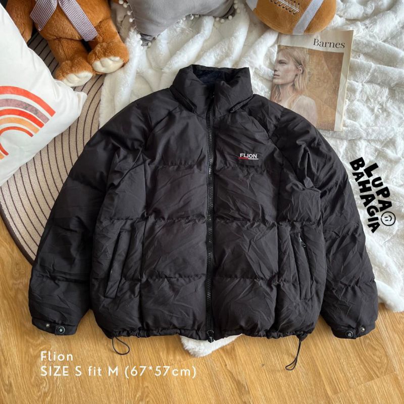 FLION #1 Hitam Gelembung Puffer Boxy Jaket size S fit M | 100% Original