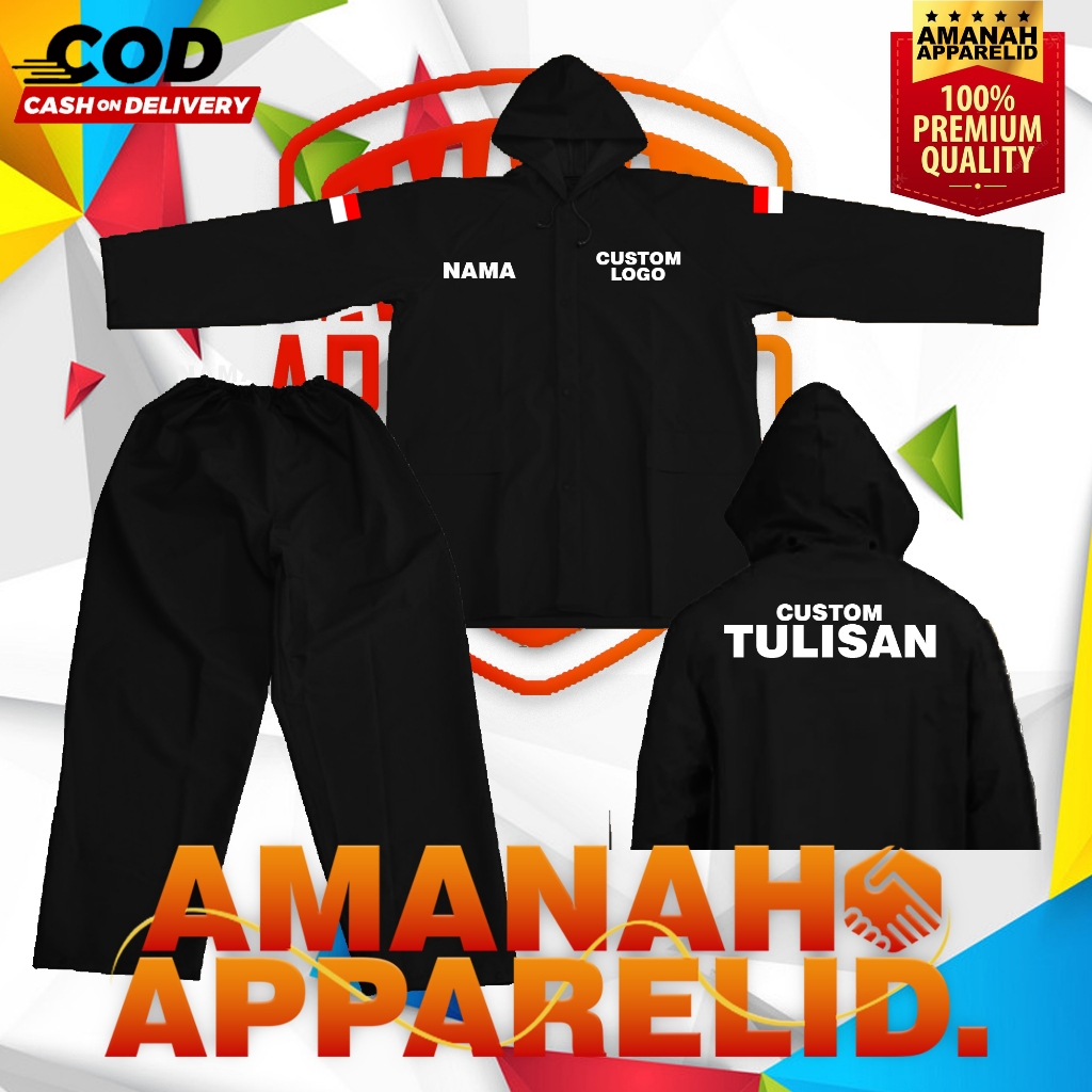 JAS HUJAN 1 STEL TERBARU CUSTOM BPBD BASARNAS DISHUB CLUB MOTOR DLL - JAS HUJAN CUSTOM