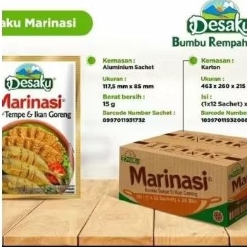 

Desakyu Marinasi Bumbu Rempah Kemasan Aluminium Sachet Ukuran 115 x 85 mm