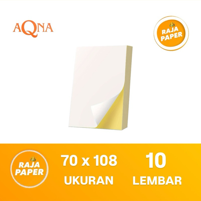 Kertas Sticker Chromo Glossy Ukuran PLANO 70 Cm x 108 Cm 10 Lembar By AQNA ( 700 Mm x 1080 Mm ) 10 L