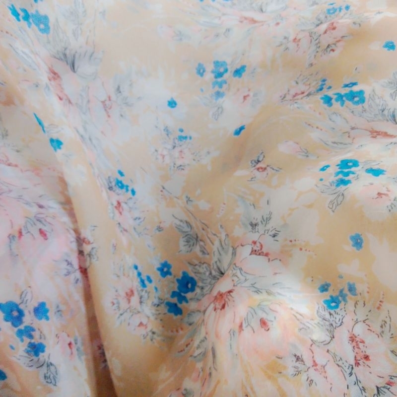 kain - kain sifon sutra motif - kain sifon sutra - kain sifon meteran - kain sifon Korea - kain sifo