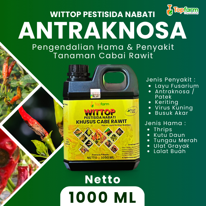 Pestisida Topfarm / Obat Hama Patek Daun / Obat Patek Hama / Obat Patek Cabe Rawit / Pestisida Untuk