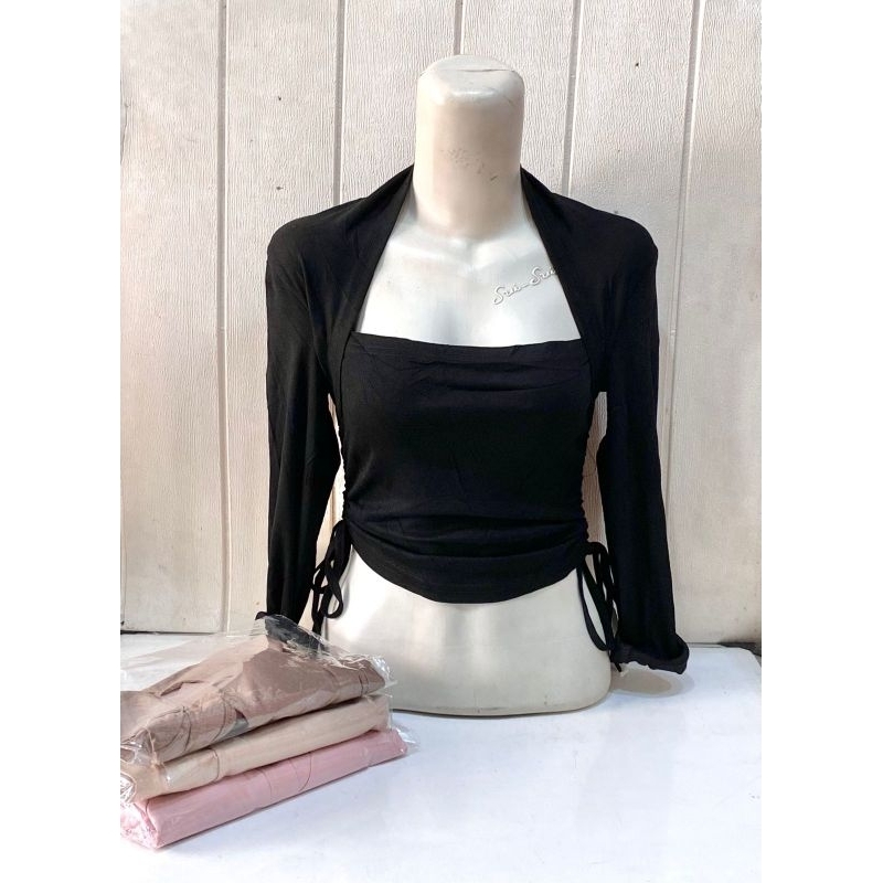 atasan kaos import serut samping