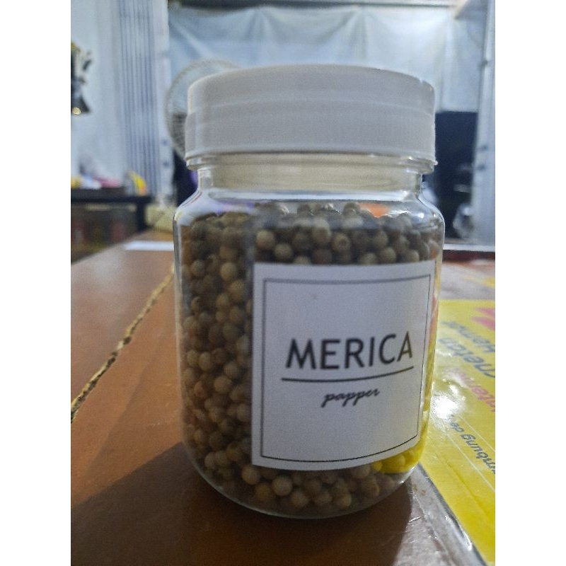 

lada putih biji utuh || Merica Asli Original 100gram (Kemasan Botol Bumbu)