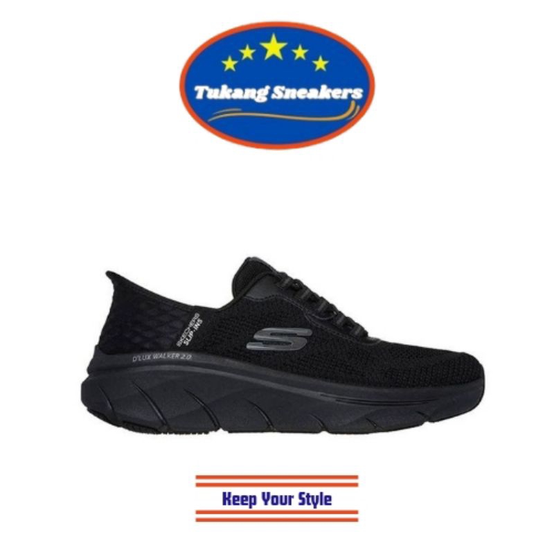 Skechers Slip Ins D'Lux Walker 2.0 Men's Sneaker - Black SKE232446BBK