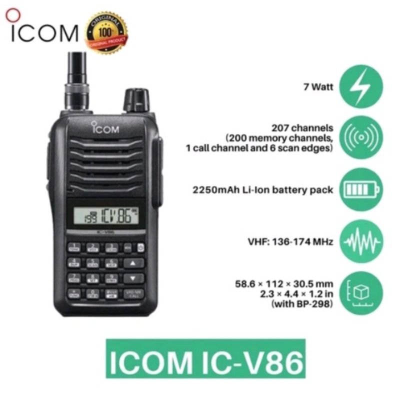 HT ICOM V86 Walkie Talkie Icom V 86