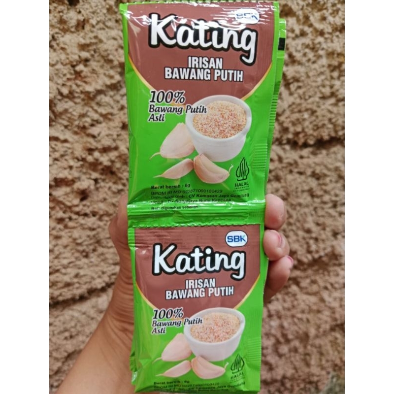 

Kating Irisan Bawang Putih Bubuk 1 Renceng isi 12 Sachet