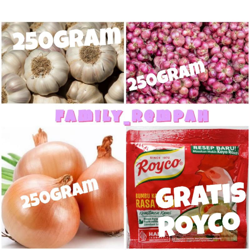 

paket bawang 3 in 1/ bawang putih/ bawang merah/ bawang bombay