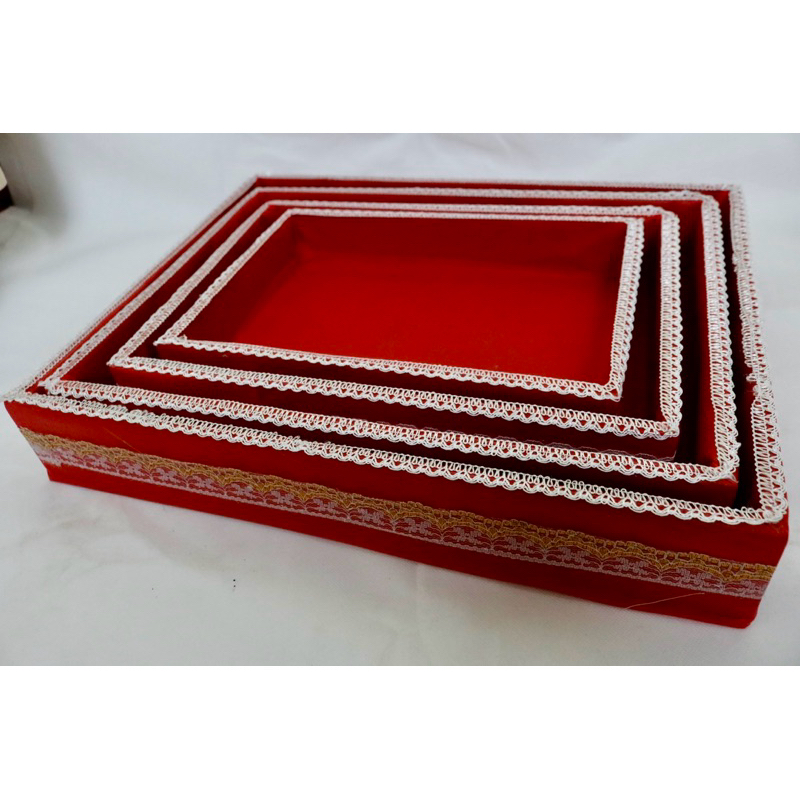 

KOTAK HANTARAN 1 SET ISI 4pcs BOX SESERAHAN PARCEL PERNIKAHAN LAMARAN dll