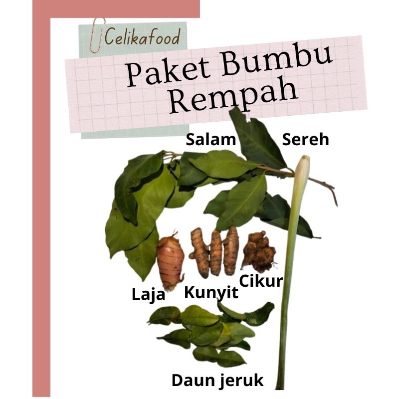 

Paket Bumbu Rempah Dapur Salam Sereh Kunyit Cikur Jahe Daun Jeruk