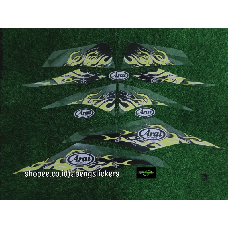 STRIPING STICKER TRANSPARAN MIO M3 DESAIN ARAI