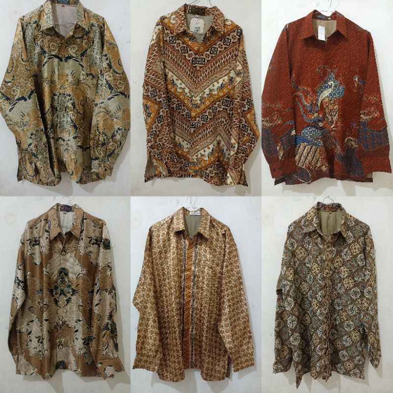 Preloved Kemeja Batik Pria/Batik Satin/Batik Puring/Batik Second Hand [2]
