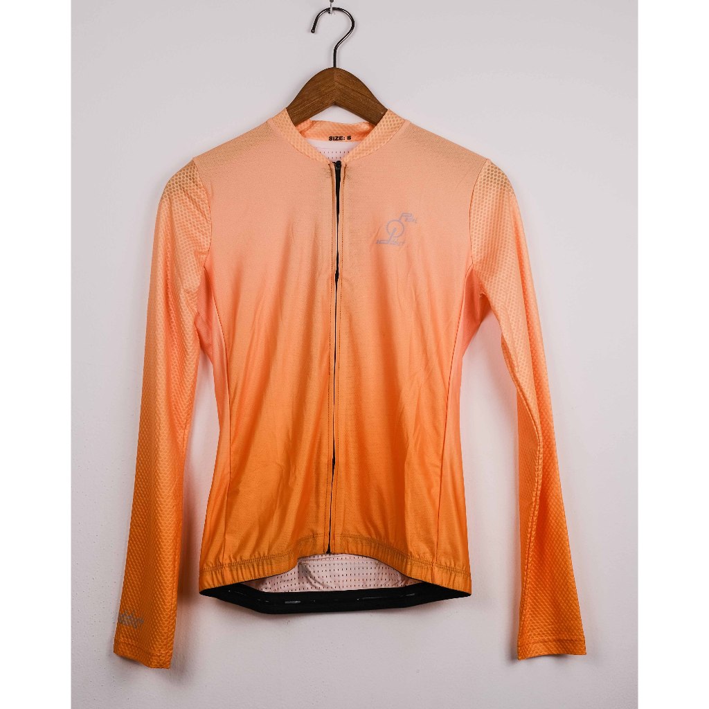 Jersey Sepeda Lengan Panjang Pria - ORANGE