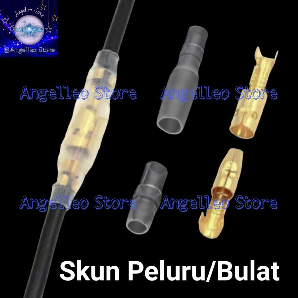 Skun Peluru~Skun Kabel~Skun Bulat~Kuningan~Baru